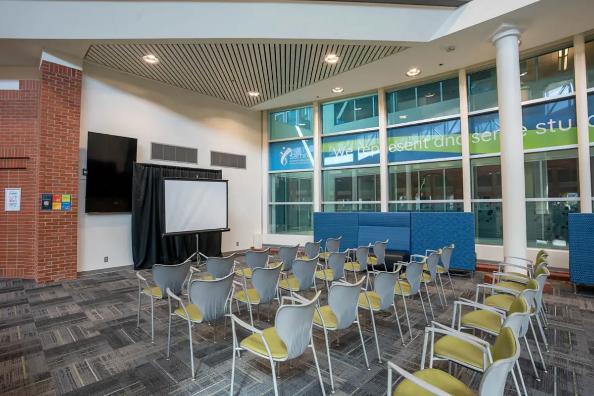 second floor lounge top view