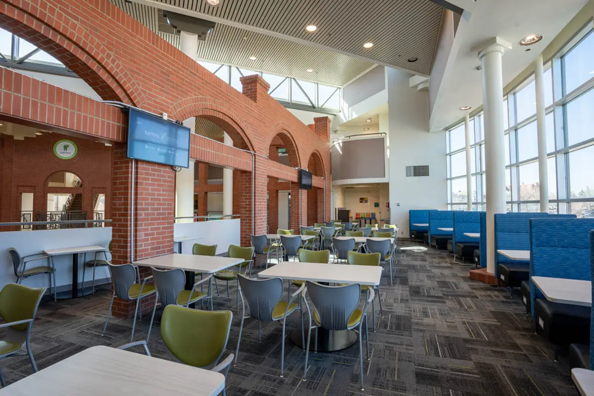 second floor lounge booth area