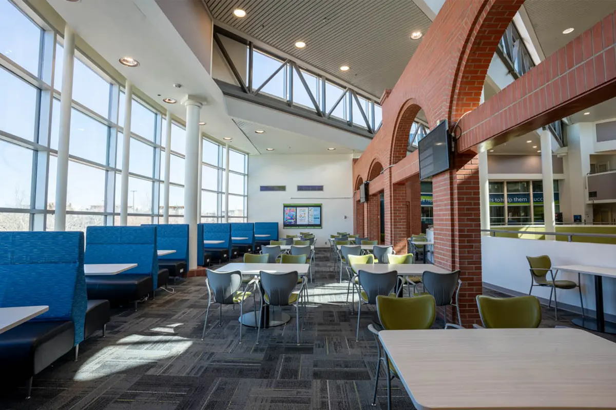 second floor lounge tables and chairs